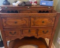 Desk - top folds down