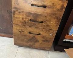 wood filing cabinet