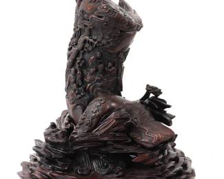 Lot 3 Fragrant Chinese Oud Agarwood Carving 2.7 lbs