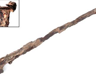 Lot 90 Luristan Iron Short Sword w Lion Head Pommel