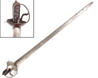 Lot 21 Rare Spanish Military Palash Broad Sword, Early18th c.