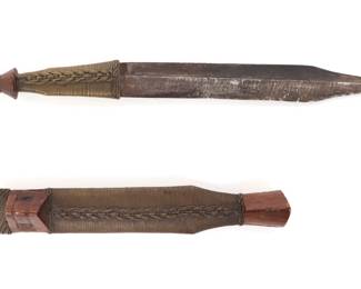 Lot 84 Ceremonial Bakatwa Dagger in Sheath, Shona Peoples