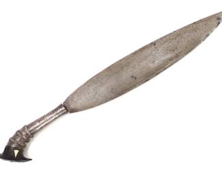 Lot 71 Fine Silver Handle Barong Sword, Late 1800s