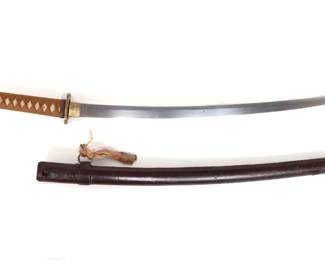 Lot 67 Koto Blade Japanese Officers Sword wScabbard