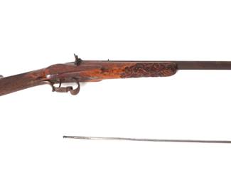 Lot 113 Percussion Target Rifle Reputedly of Christian Castenskiold Royal Family of Denmark