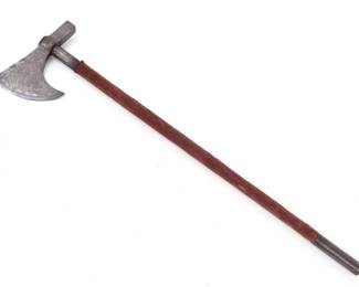 Lot 47 IndoPersian Silver Inlaid Tabar Axe