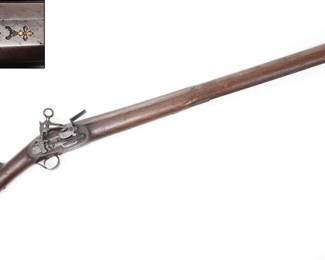 Lot 100 Spanish Flintlock Trabuco Rifle, 18th c.