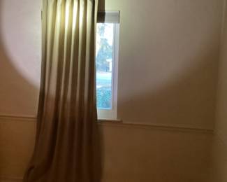 4 custom curtain panels & extra fabric