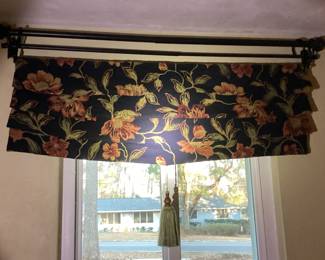 2 custom faux Roman shades