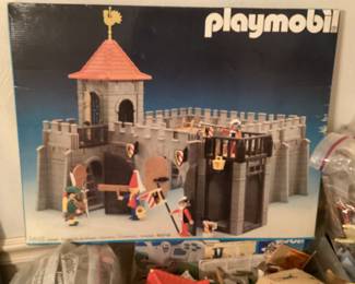 Playmobil fort with people & accessories
