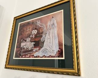 Framed & Matted Home and Garden Party Victorian Wedding Print
