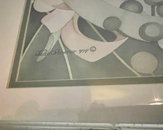 1980’s Hidden Cat Print by Julie Shearer 