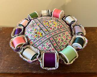 Sewing Pin Cushion Spool Holder