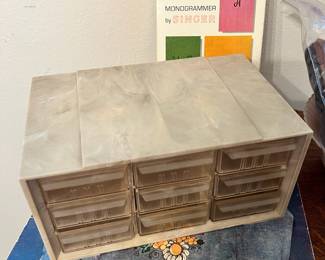 Bakelite 9 Drawer Organizer Storage Container
