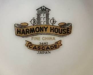 Harmony House Fine China "Cascade" Dinnerware Set