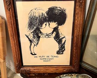 Framed Graphic Quote Print "We Must be Doing Something Right" 