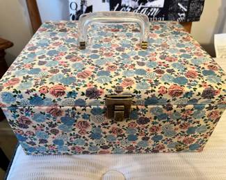 Floral Fabric Sewing Box