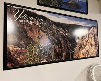 Yellowstone Falls Landscape Lithograph