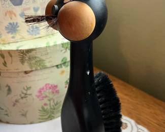 Mid Century Cat Figural Brush