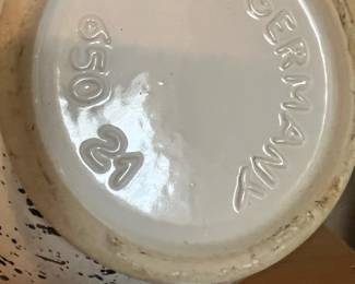 Bay Keramik Black/White Speckled Pottery Vase – 650 21 - Made in West Germany