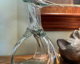 Blown Glass Calla Lilly Flower Candle Flower Holder