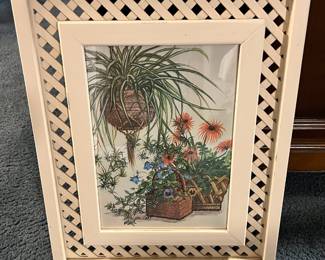 Spider Plant/Floral Still Life Print by Nel Cary