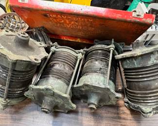 4 Nautical Bronze Ships Light