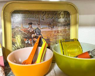 Anchor Hocking Fire King Orange Mixing Bowl