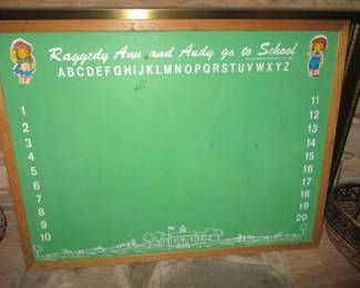 Vintage Childs Alphabet & Number Board