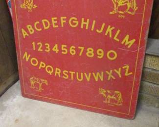 Vintage Childs Alphabet & Number Board