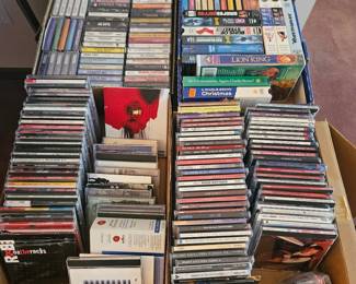 CDs, Cassettes, VHS