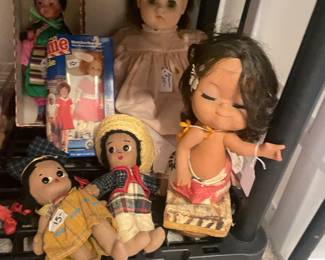 Lots of antique and vintage dolls