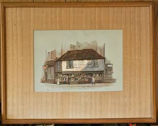 The Old Curiosity Shop framed lithograph by Anne Croft.