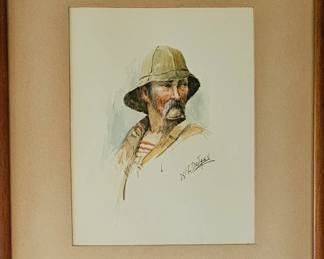 Portrait watercolor by W.L. Delacy.