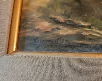 Original framed painting by listed artist Raymond Page.