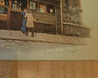 The Old Curiosity Shop framed lithograph by Anne Croft.