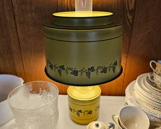 Vintage Tole table lamp.