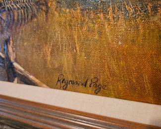 Original framed painting by listed artist Raymond Page.