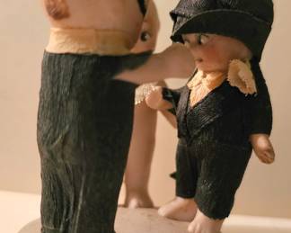 Vintage bisque Kewpie wedding scene.