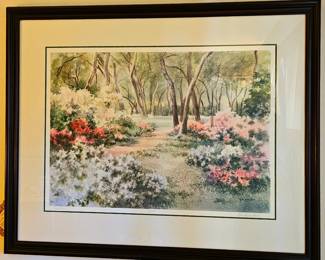 Limited edition framed lithograph titled "Prime Time" by Ruth Basler Burr.