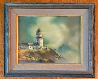 Original framed painting by listed artist Raymond Page.
