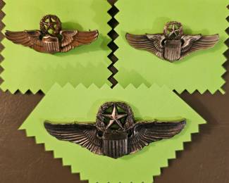 Iconic U.S. Air Force Command Pilot wings in sterling silver.