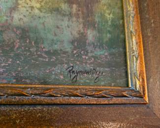 Original framed painting by listed artist Raymond Page.