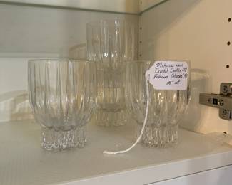 B163 - $25 Set of 4. Mikasa Crystal Old Fashioned Glasses. 