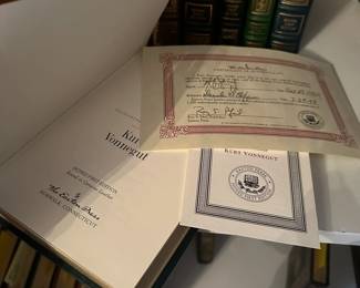 B234 - $175. EASTON PRESS. SIGNED AND NUMBERED FIRST EDITION. LEATHER BOUND. Bagombo Snuff Box - Kurt Vonnegut. 
