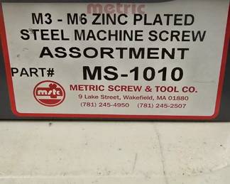 B67 - $50. Zinc Plated Steel Machine Screw Assortment