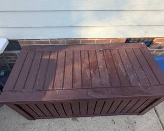 B7 - $75.  Keter Deck, Pool, Storage box.  Measures 5' wide x 28" deep x 25" tall. 