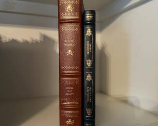 B218 - $40 Each. THE FRANKLIN LIBRARY - LEATHER BOUND. Little Women. The Old Man and the Sea. (shelf 1)