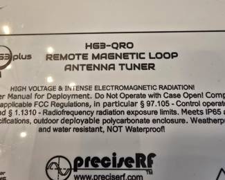 B143 - $2000. HG3 QRO Stepper Mag Loop Antenna for HAM radio
