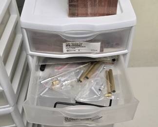B97 - $100, PSI Woodworking Pen Turning Supplies and inserts (~43 wood blanks and 29 pen inserts)